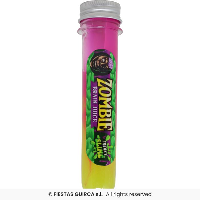 FIALETTA CON SUCCO DI CERVELLO ZOMBIE O SANGUE IN SLIME COLORI NEON