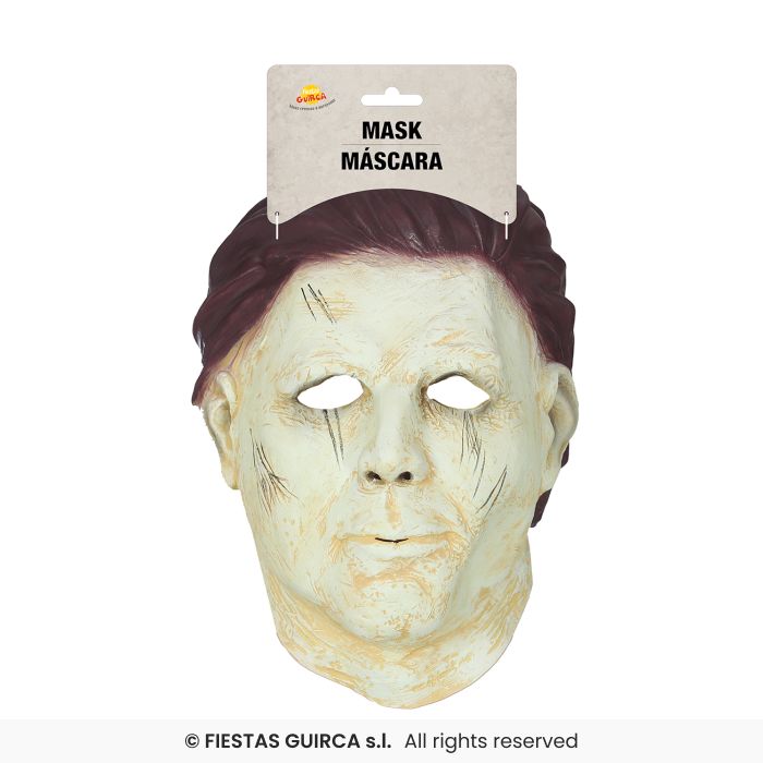 MASCHERA KILLER VISO BIANCO IN LATTICE