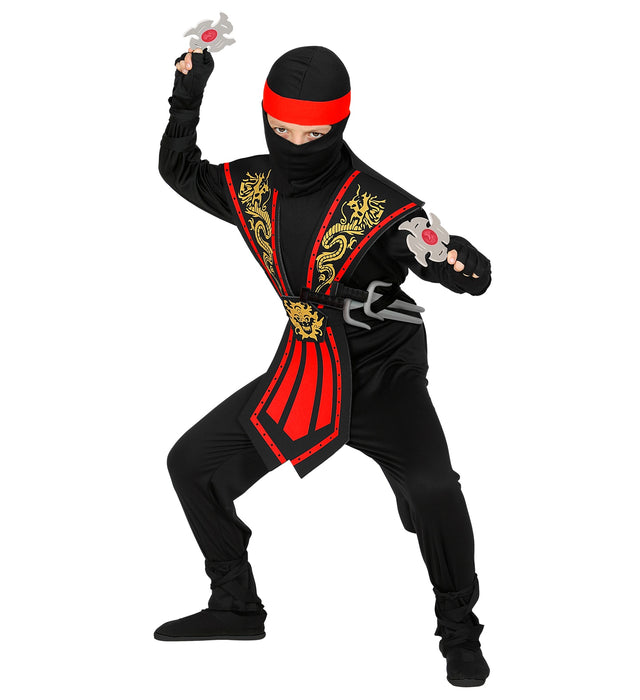COSTUME NINJA RED KOMBACT CON ARMI