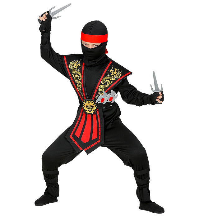 COSTUME NINJA RED KOMBACT CON ARMI