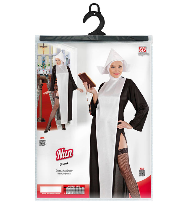 COSTUME SUORA LUNGO CON SPACCO LATERALE