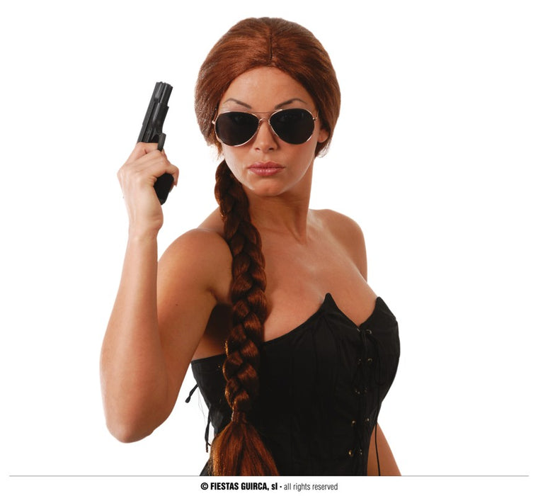 PARRUCCA CASTANA INTRECCIATA STILE LARA O FIONA