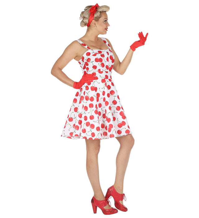 COSTUME DONNA ANNI 50 CILIEGIE ROSSE M