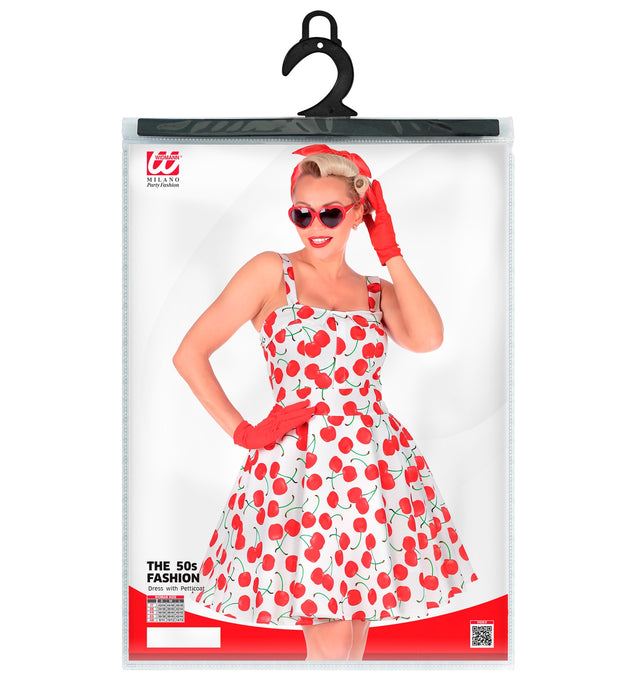 COSTUME DONNA ANNI 50 CILIEGIE ROSSE M