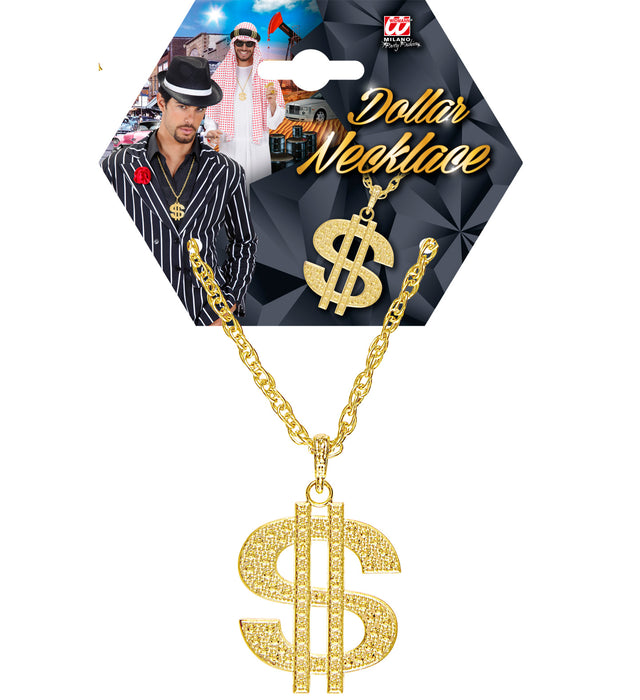 Collana Con Il Grande Simbolo Di Dollaro Illustrazione Vettoriale - Foto 2