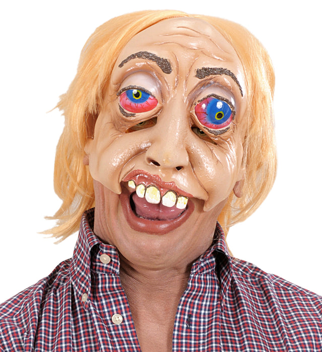 MASCHERA FACCIA BUFFA SENZA MENTO CON CAPELLI