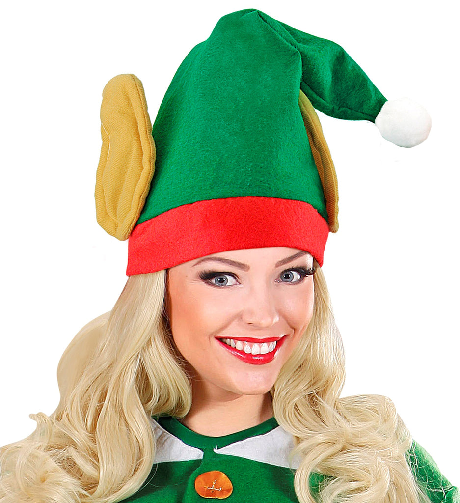 Cappello Elfo Aiutante Di Babbo Natale Cappellino Natalizio Rosso E - Foto 8