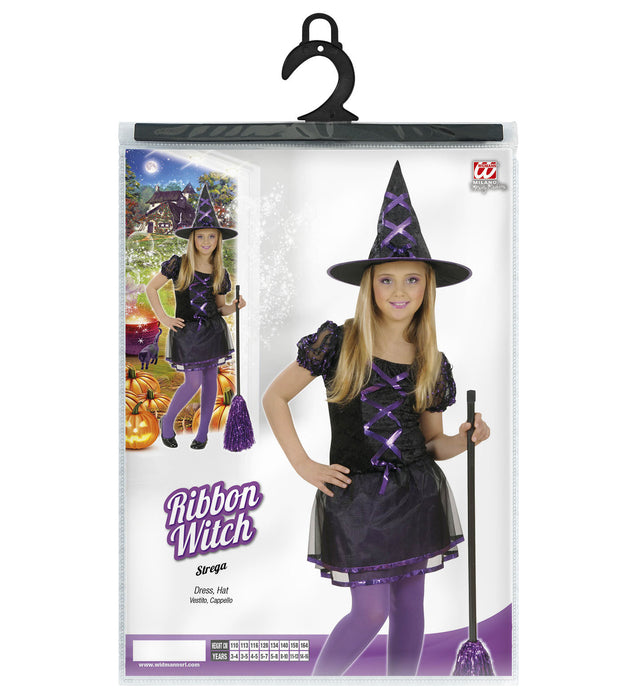 COSTUMINO STREGHETTA VIOLA NERO IN TULLE