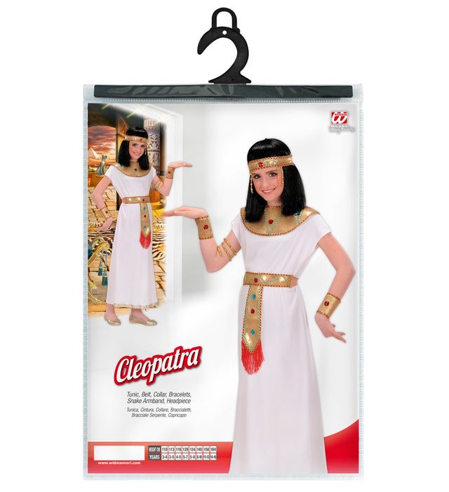 COSTUME REGINA CLEOPATRA BIANCA PER BAMBINA