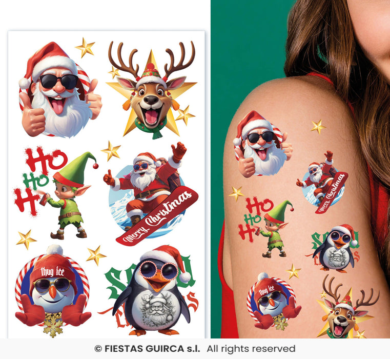 tatuaggi temporanei per natale con personaggi