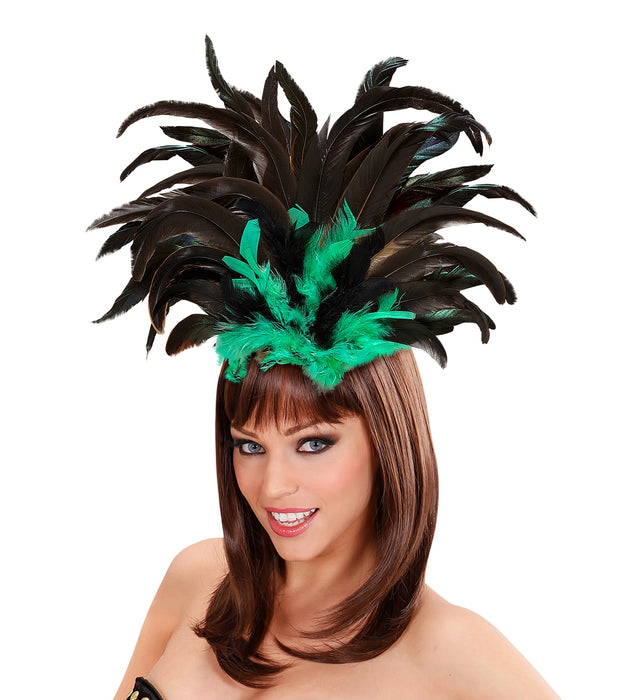 CERCHIETTO PIUME COPACABANA CARNEVALE DI RIO