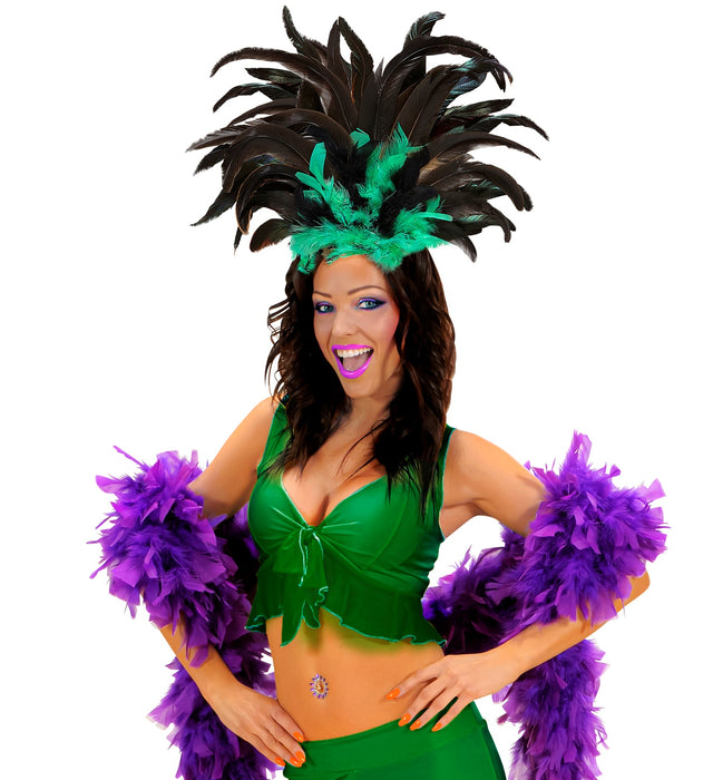 CERCHIETTO PIUME COPACABANA CARNEVALE DI RIO