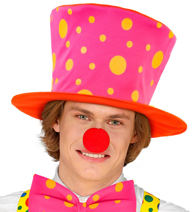 MAXI CAPPELLO DA CLOWN BICOLOR CON POIS BIANCHI