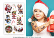 tatuaggi temporanei per natale con personaggi classici