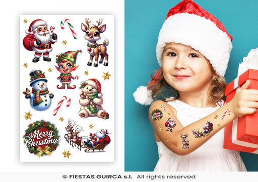 tatuaggi temporanei per natale con personaggi classici