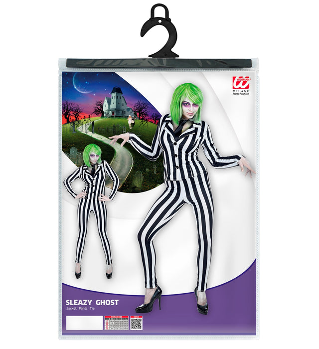 COSTUME SCHELETRO DONNA RIGATO