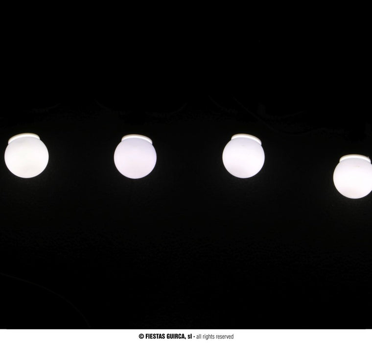 GHIRLANDA 10 LUCI BIANCHE PER GIARDINO MT 5