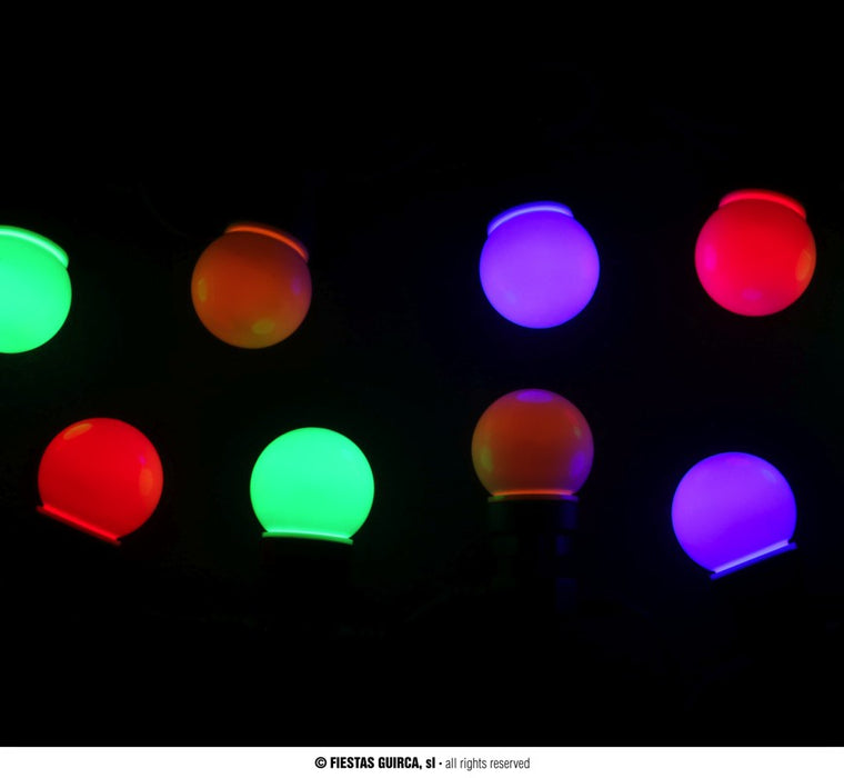 GHIRLANDA 10 LUCI COLORATE PER GIARDINO MT 5