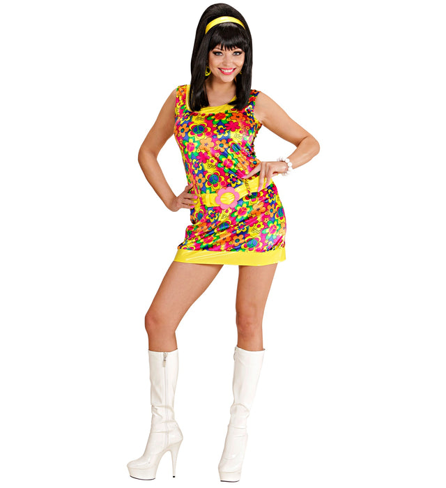 COSTUME RAGAZZA PEACE & LOVE IN VELLUTO