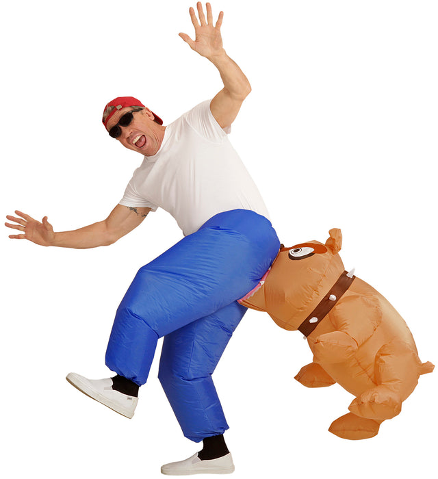 COSTUME BULLDOG CHE MORDE GONFIABILE