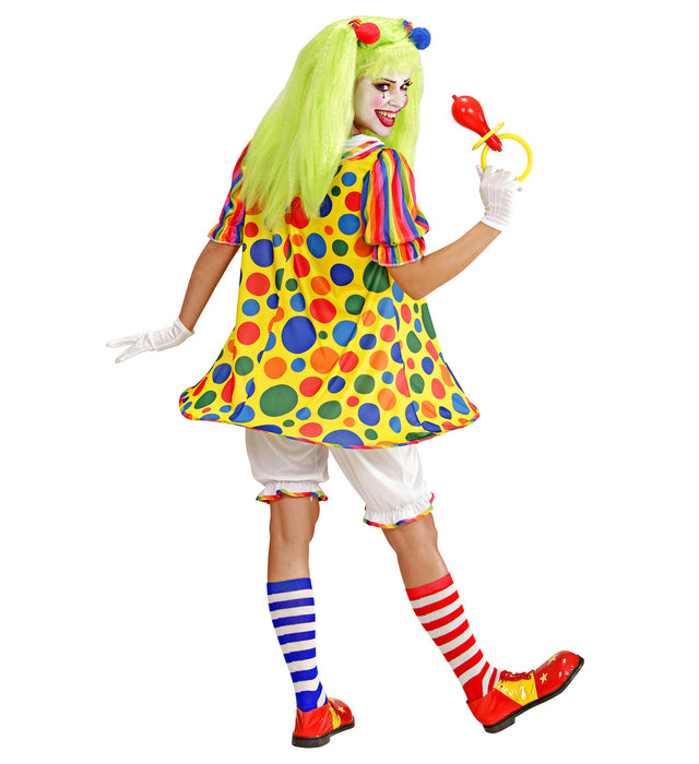 COSTUME PAGLIACCIA A POIS CON CERCHIO IN VITA