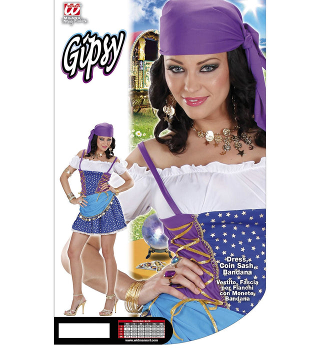 COSTUME ZINGARA GITANA LIGHT BLUE S