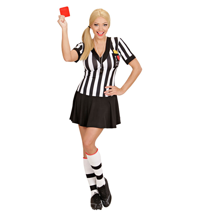 COSTUME SEXY ARBITRO DONNA CON GONNELLINO