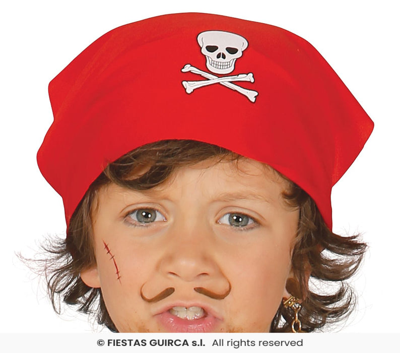 COSTUME DA BUCANIERE PIRATA CON RIGHE BIANCHE E NERE BAMBINO