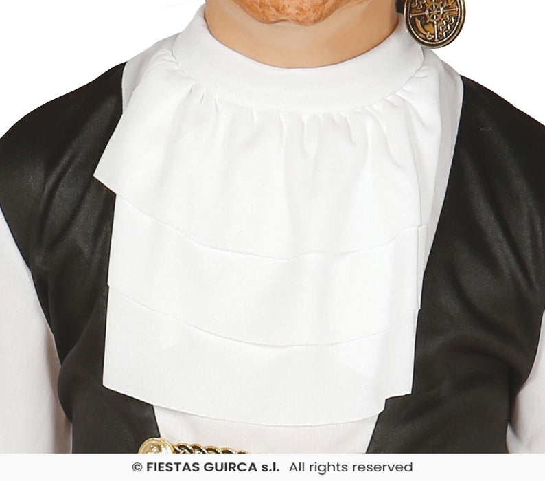 COSTUME DA BUCANIERE PIRATA CON RIGHE BIANCHE E NERE BAMBINO