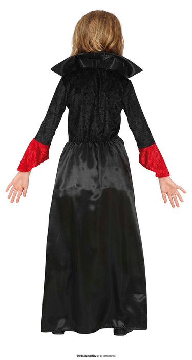 COSTUME DA CONTESSA VAMPIRA IN ABITO LUNGO BAMBINA