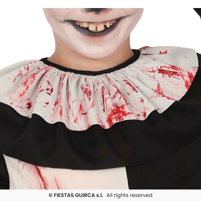 COSTUME KILLER CLOWN BIANCO E NERO RAGAZZINO