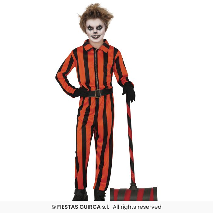 COSTUME DA CREEPY CLOWN IL PRIGIONIERO RAGAZZINO