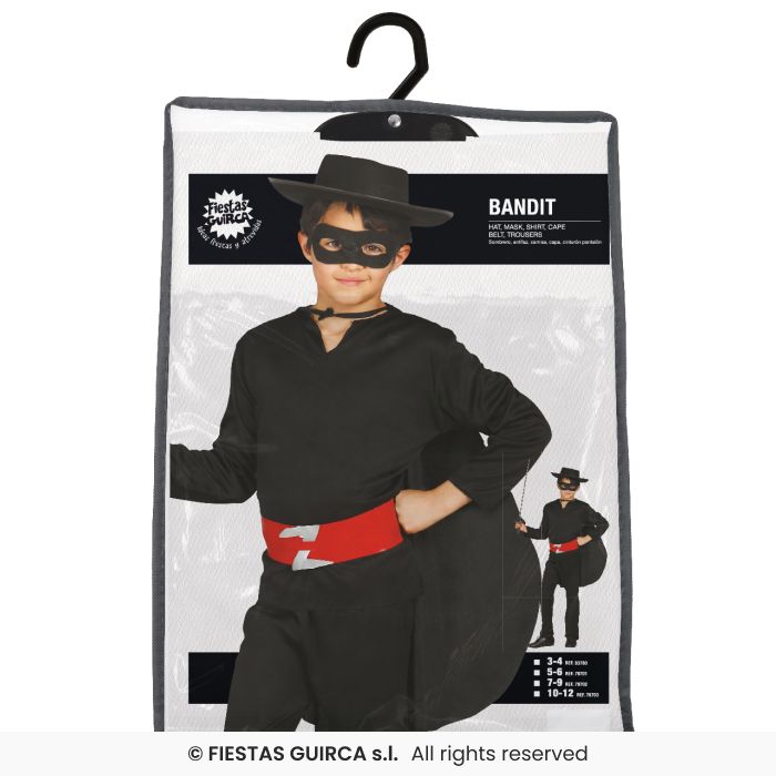 COSTUME DA SPADACCINO NERO PER BAMBINO