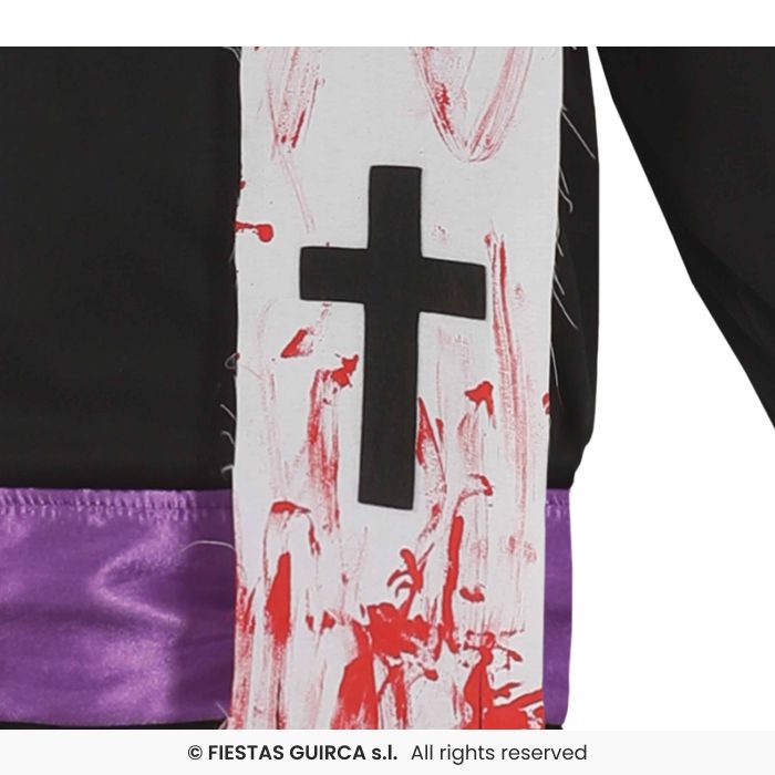 COSTUME DA PRETE ZOMBIE POSSEDUTO INSANGUINATO