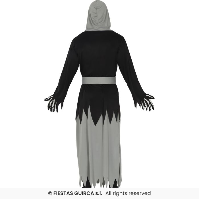 COSTUME SCHELETRO CON MASCHERA E CAPPUCCIO