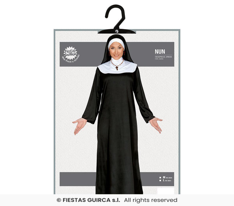 COSTUME DA MONACA SUORA CON COPRICAPO