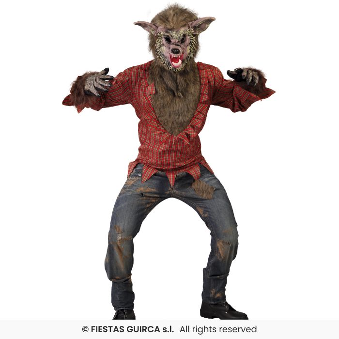 COSTUME LUPO MANNARO CON MASCHERA PELOSA L