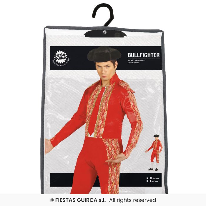 COSTUME TORERO SPAGNOLO ROSSO MATADOR XL