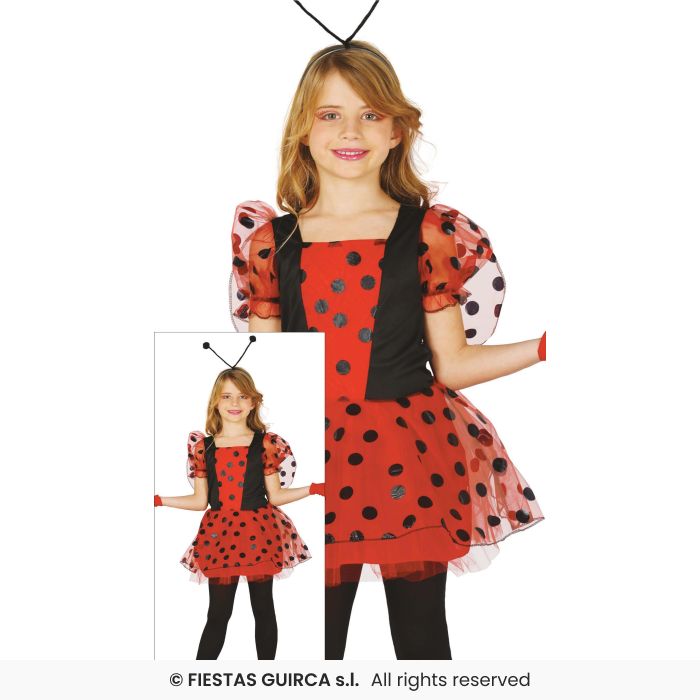 COSTUME COCCINELLA BAMBINA 5-6 ANNI