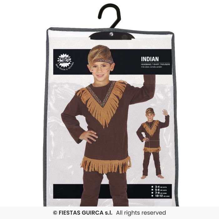 COSTUME INDIANO PELLEROSSA BAMBINO
