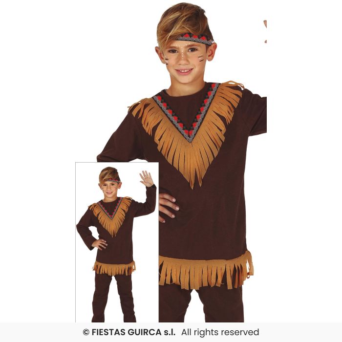 COSTUME INDIANO PELLEROSSA BAMBINO