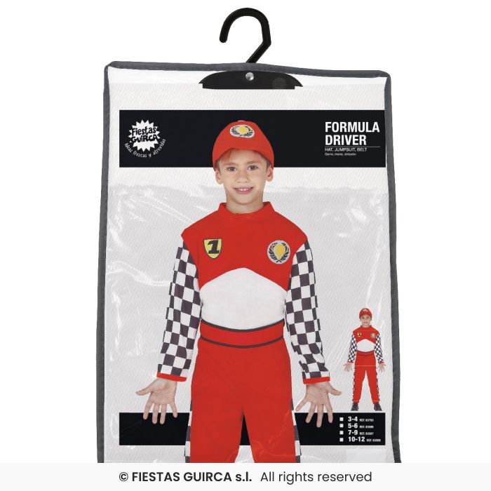 COSTUME PILOTA DI FORMULA UNO BAMBINO