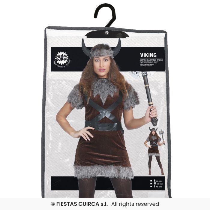 COSTUME DONNA VICHINGA CON PELLICCIA