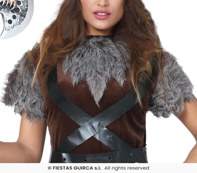 COSTUME DONNA VICHINGA CON PELLICCIA