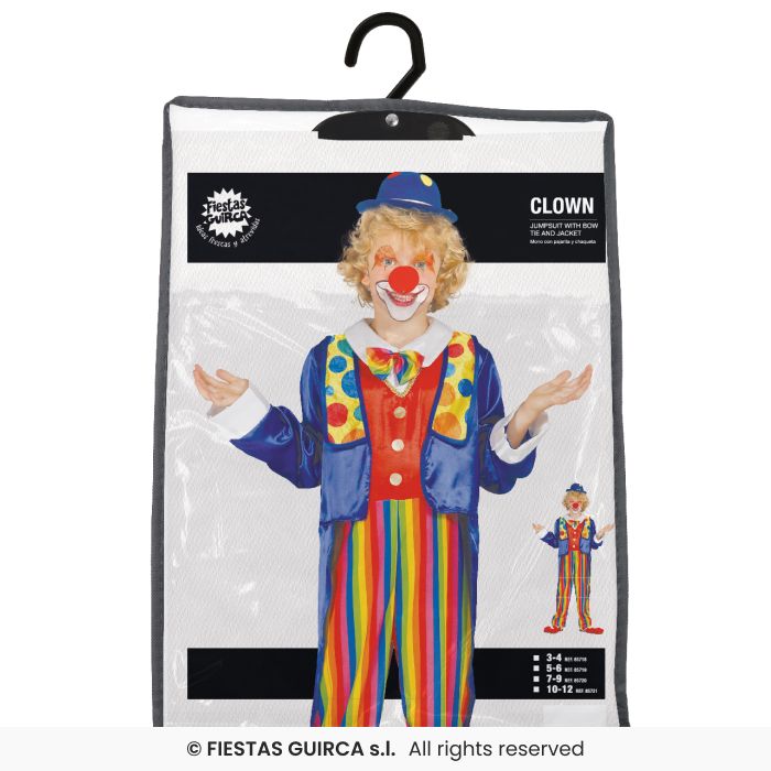 COSTUME CLOWN MULTICOLOR BAMBINO