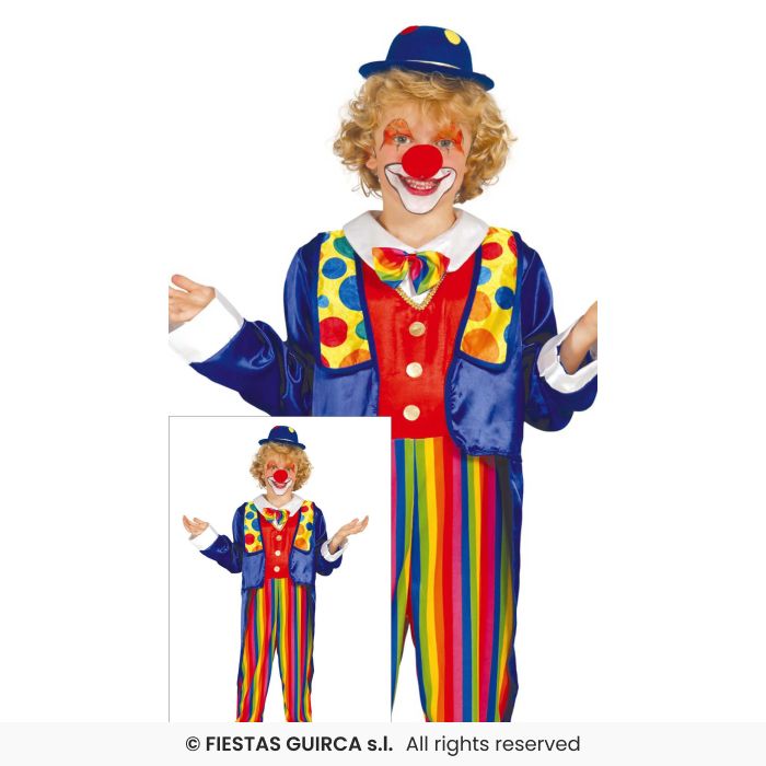 COSTUME CLOWN MULTICOLOR BAMBINO