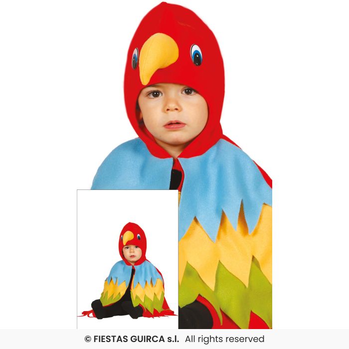 COSTUME PAPPAGALLO BABY MANTELLO 18-24 MESI