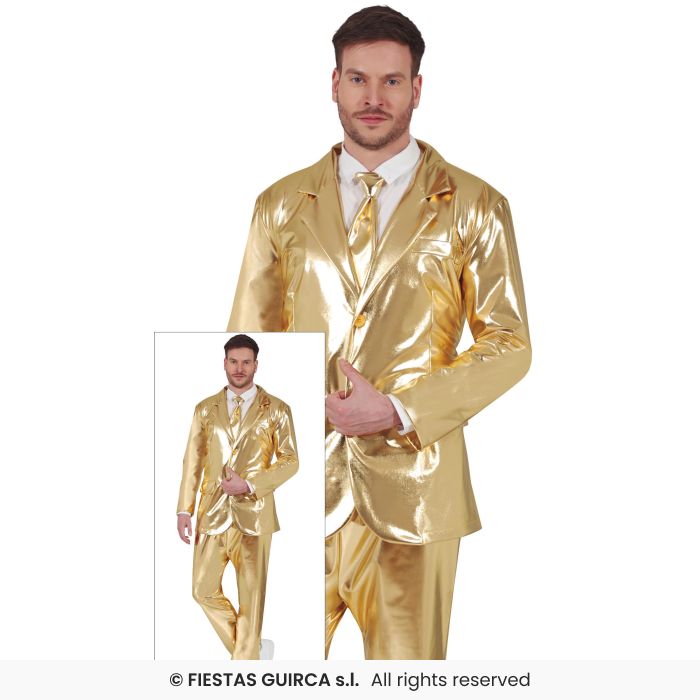 COMPLETO UOMO ORO METALLIZATO