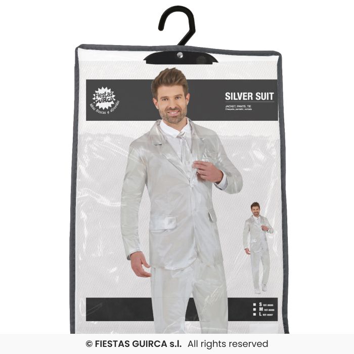 COMPLETO UOMO ARGENTO METALLIZATO