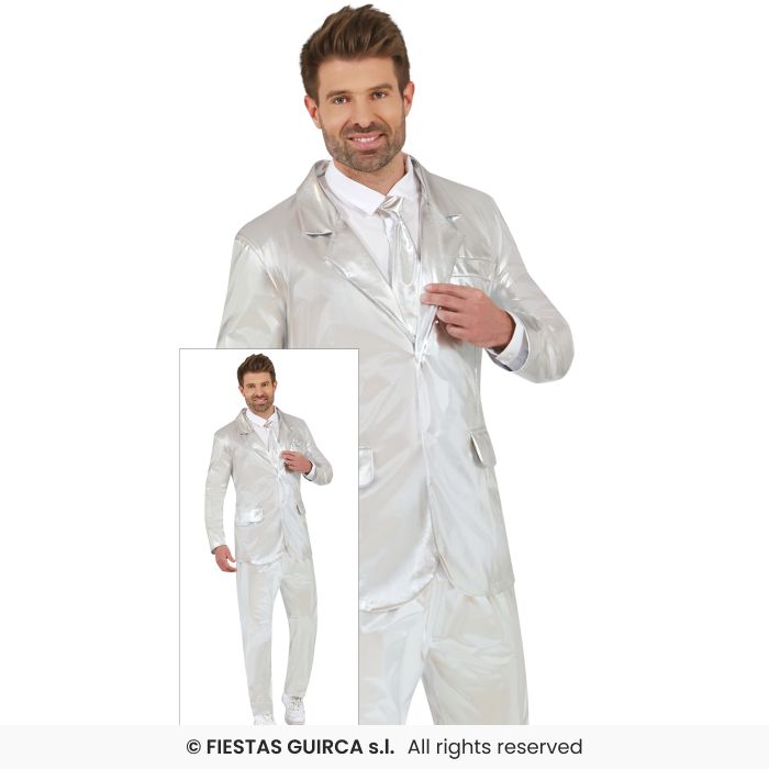 COMPLETO UOMO ARGENTO METALLIZATO
